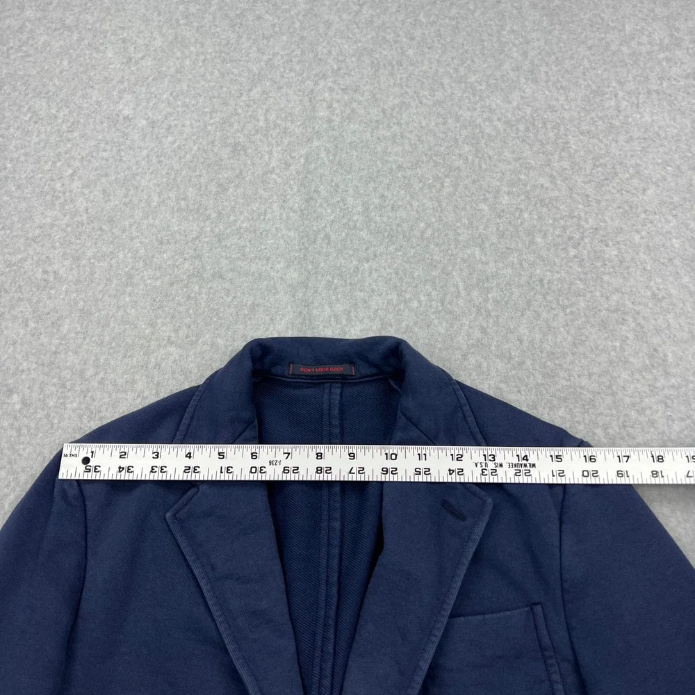 THE GIGI Blazer Mens 48 Navy Blue Jersey Knit Unstructured Made in Italy Pier T1